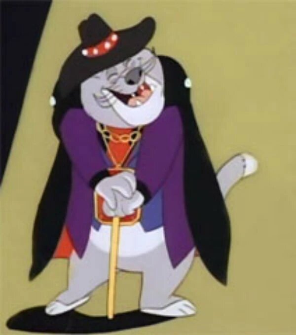 Толстопуз в плаще и шляпе с драгоценностями