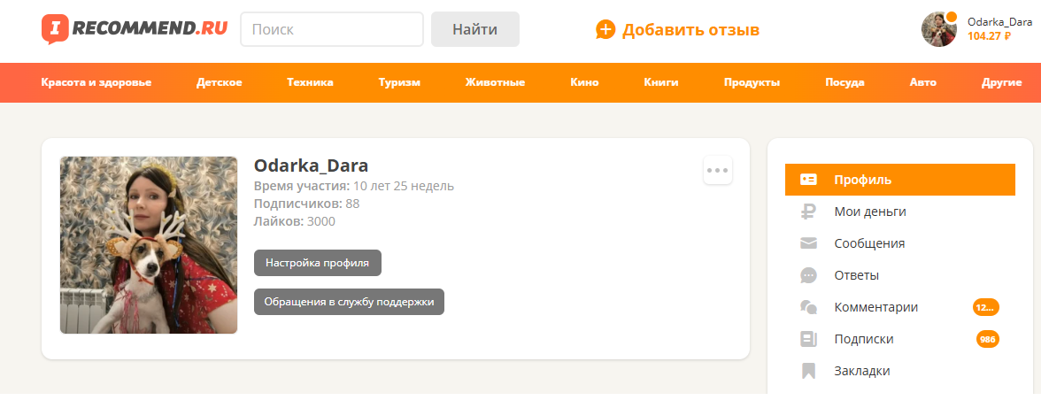  Мой профиль на IR