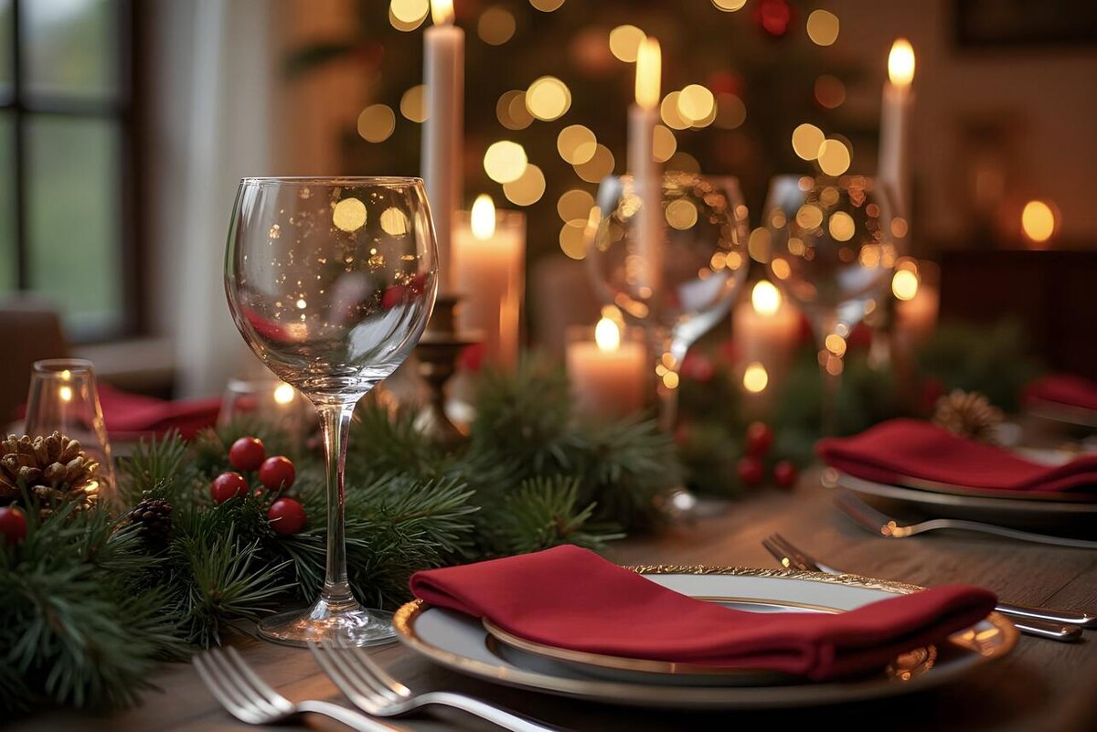    Новогодний стол Freepik