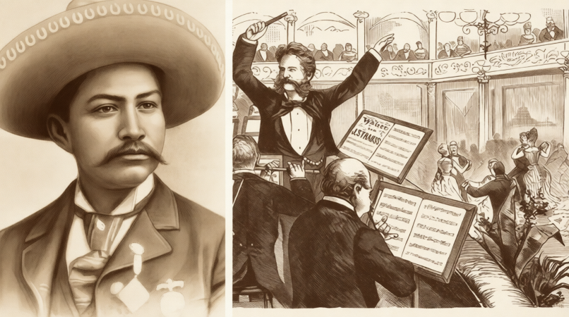 Хувентино Росас и Иоганн Штраус. Фото: Getty/Alamy