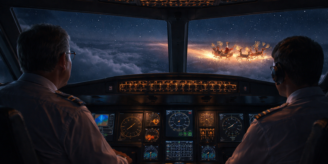 Новогодний рейс: пилот увидел сани в небе и услышал таинственный голос — это изменило всё