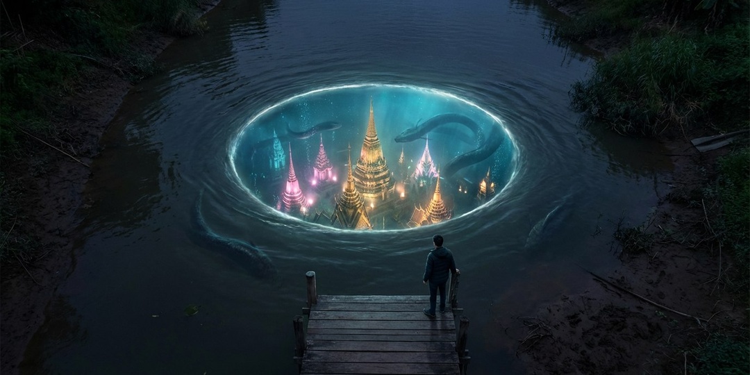 Турист встретил представителя древней расы Наги в Тайланде