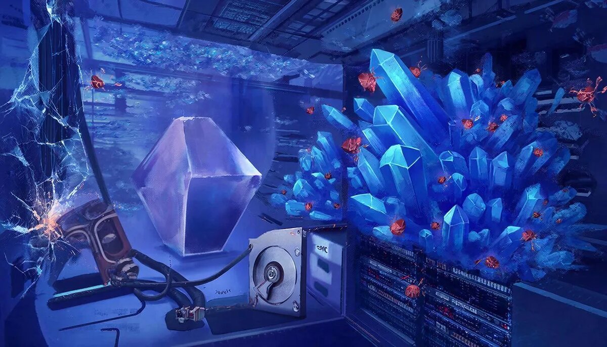 Визуализация каскадного отказа инфраструктуры. Диск vdb (медленная запись), переполненный кэш памяти и рои прерываний CPU создают системный contention, который деградирует производительность СУБД.