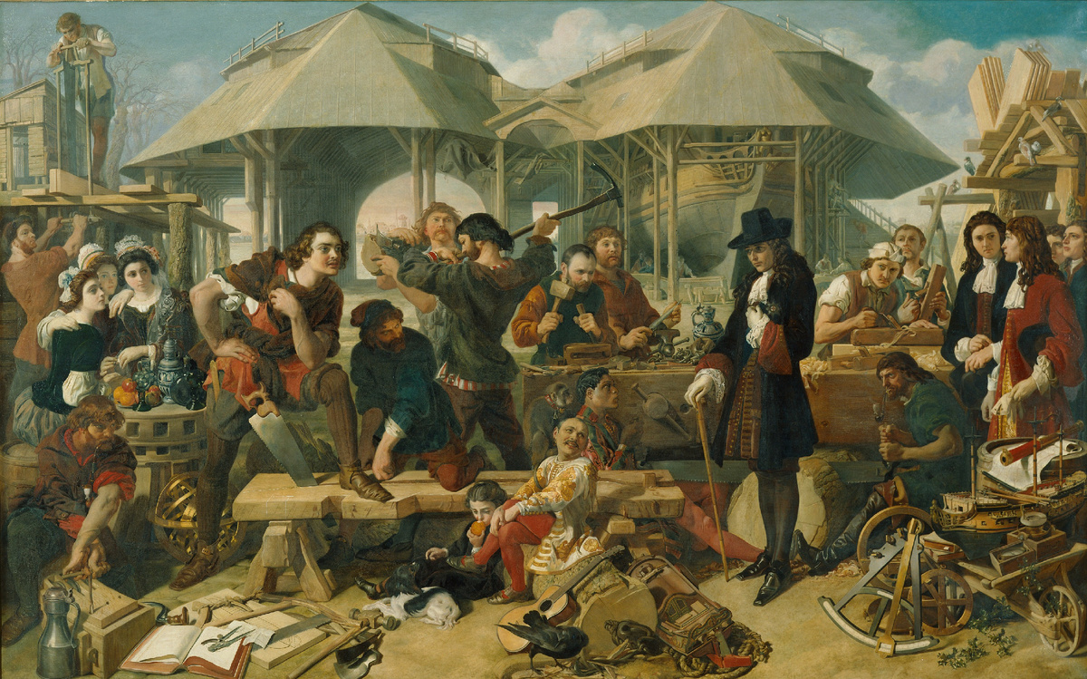 Пётр I на Дептфордской верфи, 1857 год