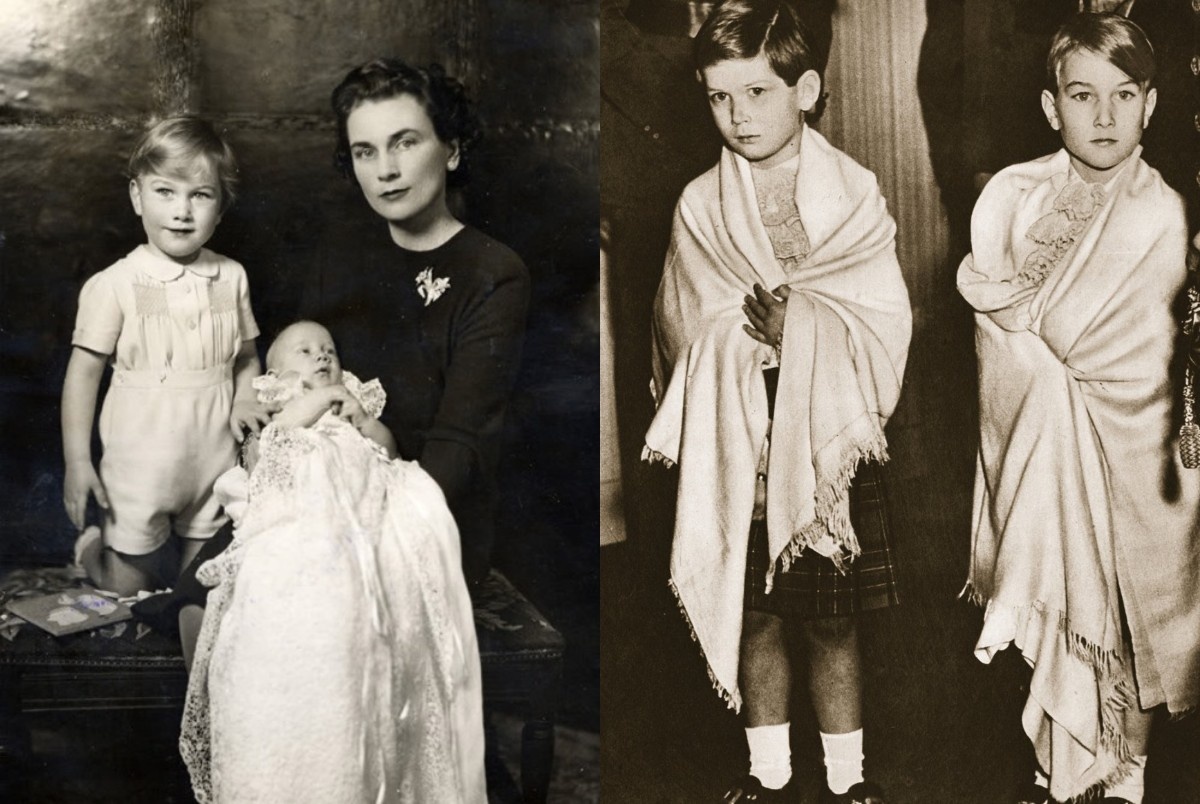 Гергониця Глостерская с сыновьями Уильямом и ричардом, Уильям и Ричард в качестве пажей на коронации Елизаветы II