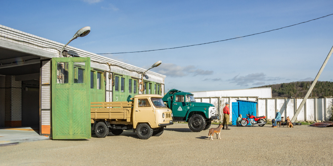 ЗИЛ-555 и УАЗ-450Д. Масштаб 1:43. Производитель DIPMODELS.