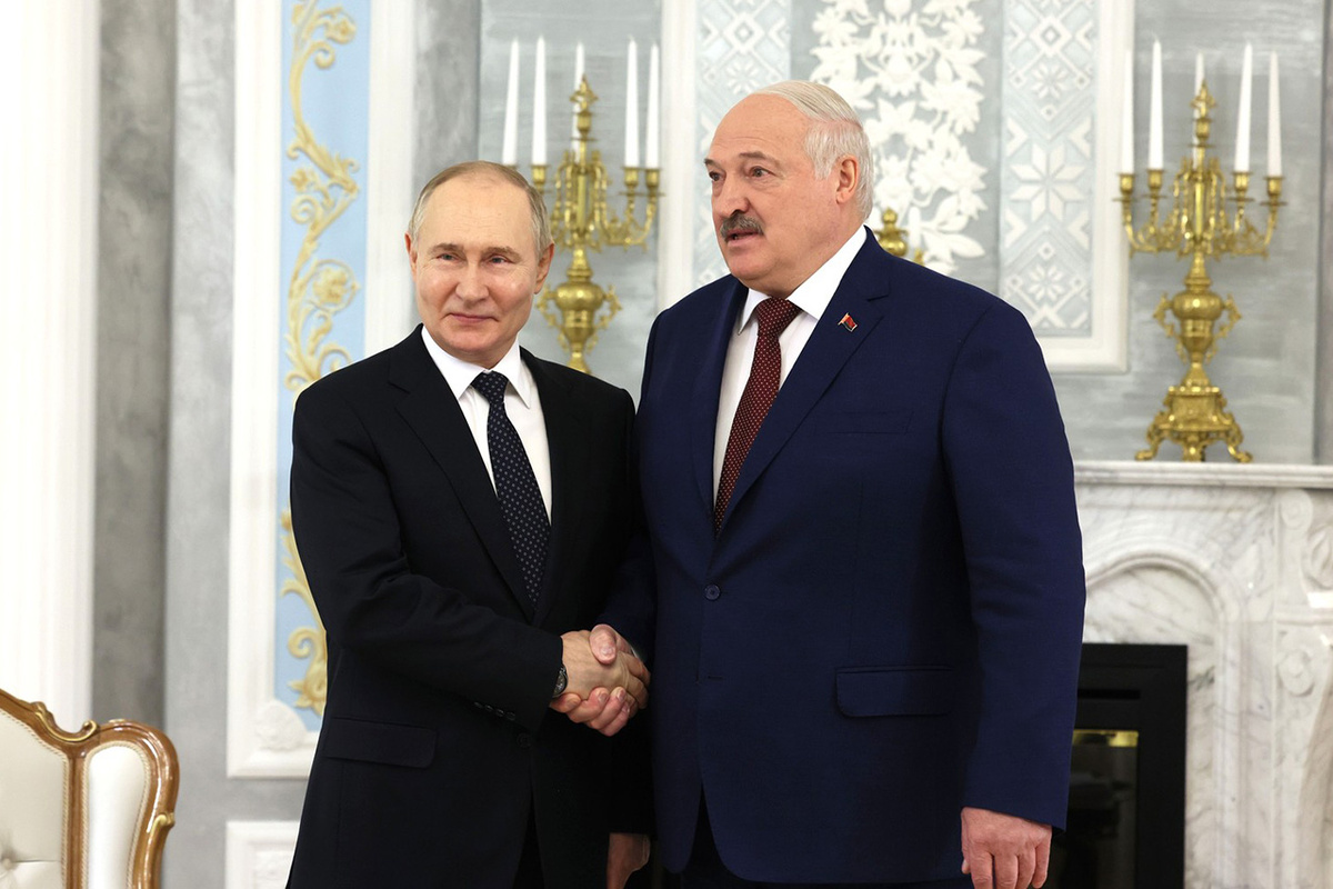 Президент РФ отметил теплоту, с которой белорусский коллега говорит о России.  Фото: Фото: пресс-служба Администрации президента РФ / kremlin.ru