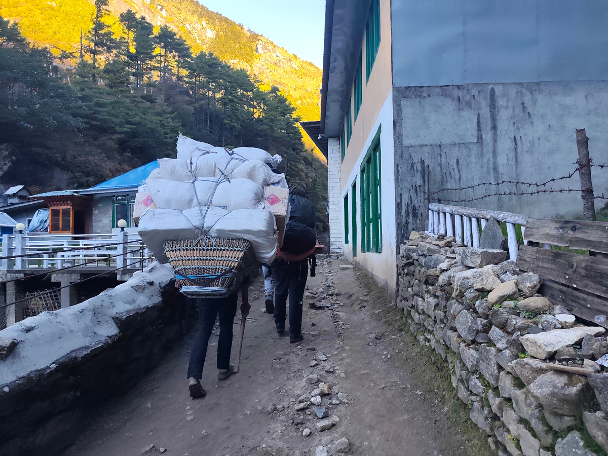 Портеры несут груз