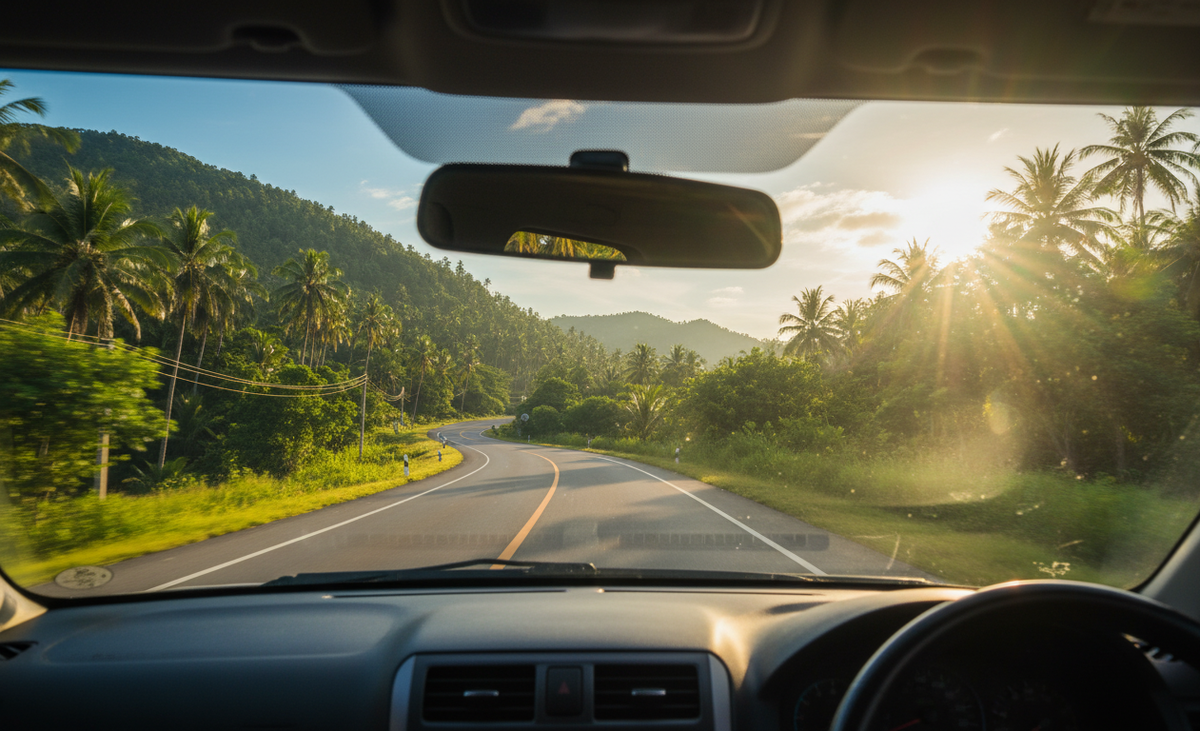 Дорога из аэропорта Пхукета в Као Лак.