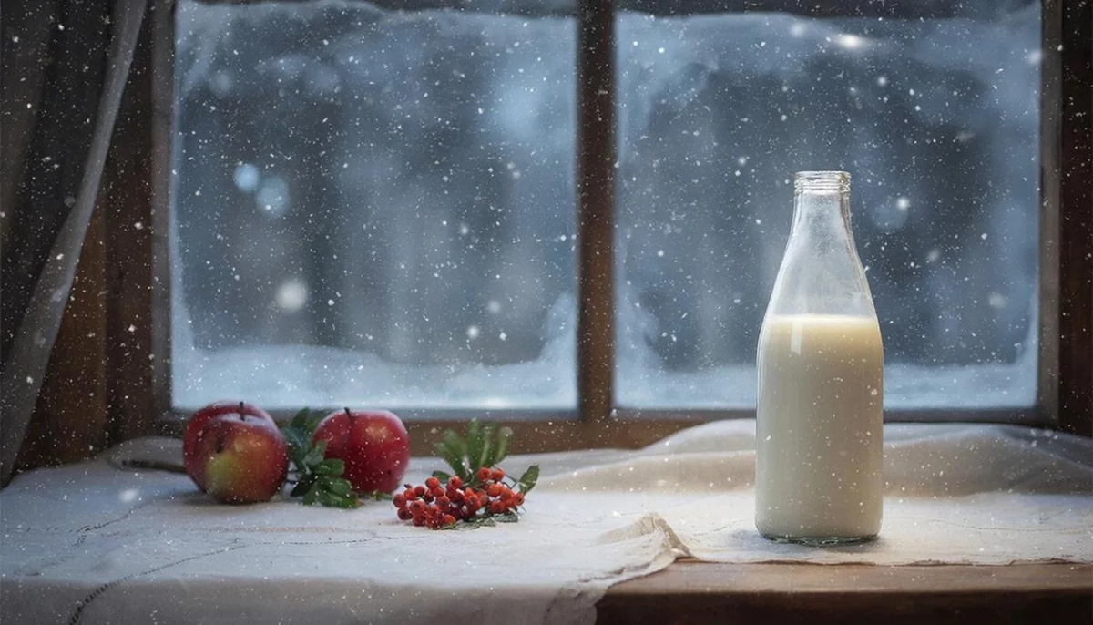 Молоко и снежинки❄️