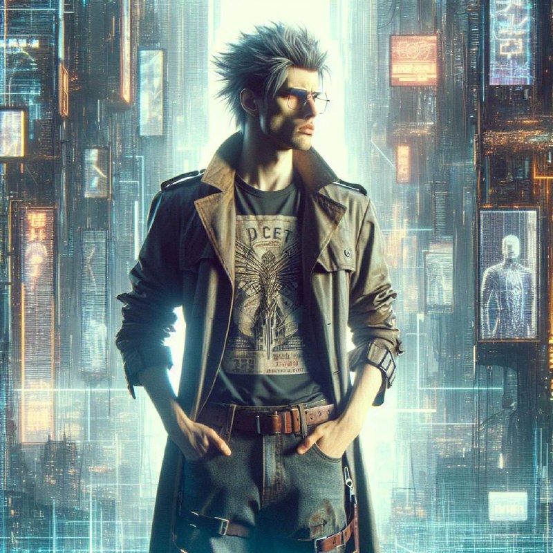 ИИ рисует нейроманта