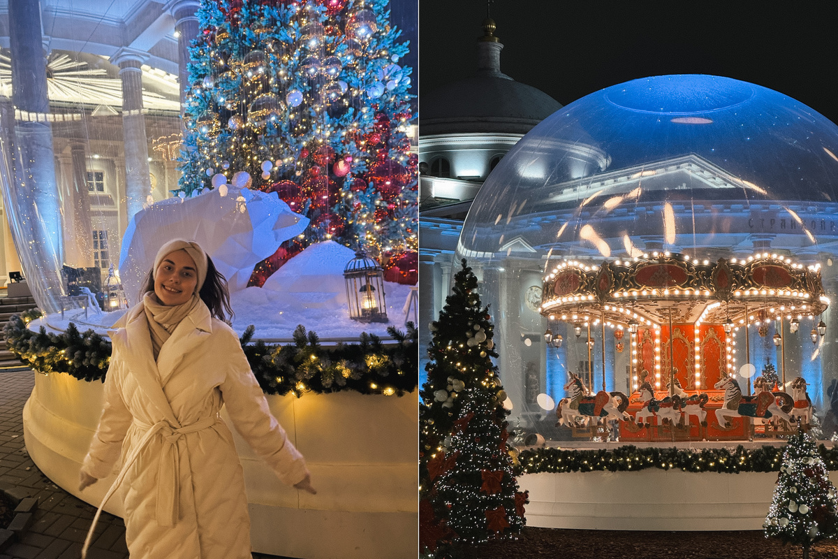Фото новогодних украшений в Москве 