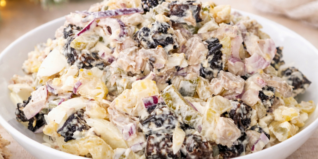 Этот салат бесподобен, готовлю каждый год на Новогодний стол. Рецепт салата "Лакомка" (отличное сочетание самых простых продуктов)