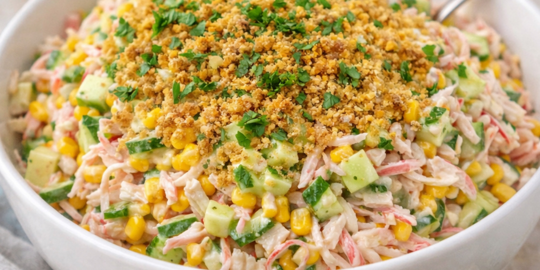 Крабовый салат по-новому. Ешь и не хочешь останавливаться. Ни у кого такого рецепта еще не видела!