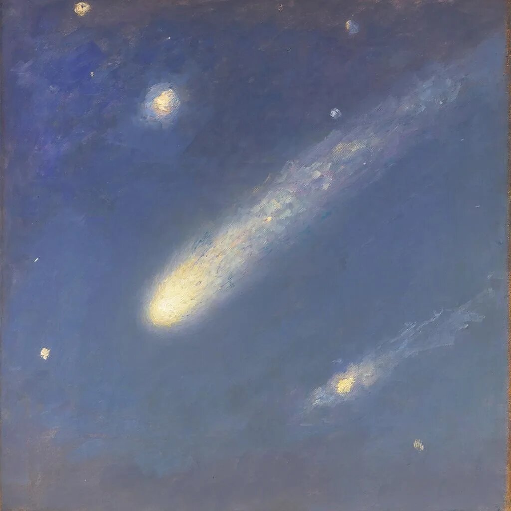 Комета. Иллюстрация сгенерирована нейросетью