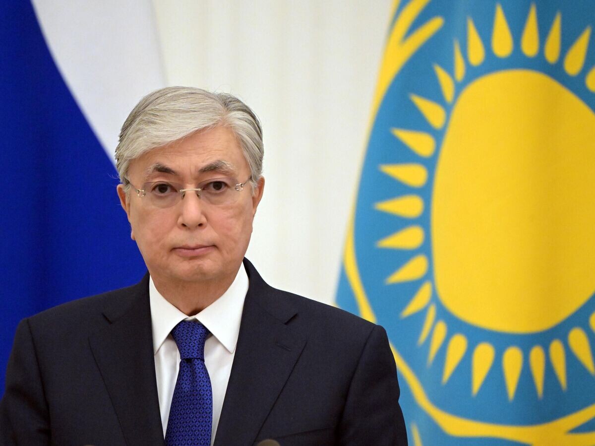    Президент Казахстана Касым-Жомарт Токаев во время пресс-конференции© РИА Новости . Сергей Гунеев