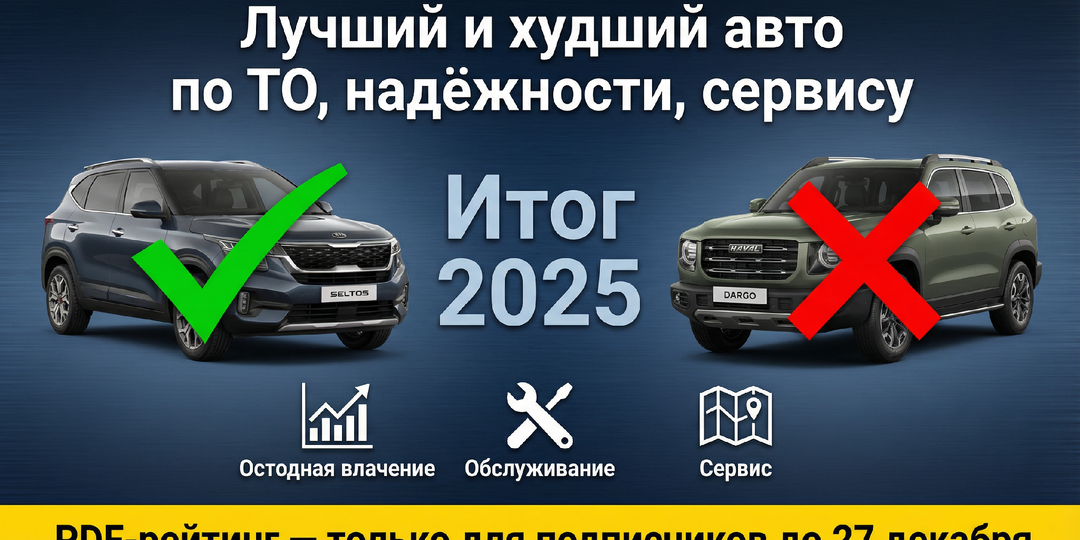 🎁 Итог 2025: кто лучший, а кто — финансовая ловушка? Единственный рейтинг по ТО, надёжности и сервису (только для подписчиков)