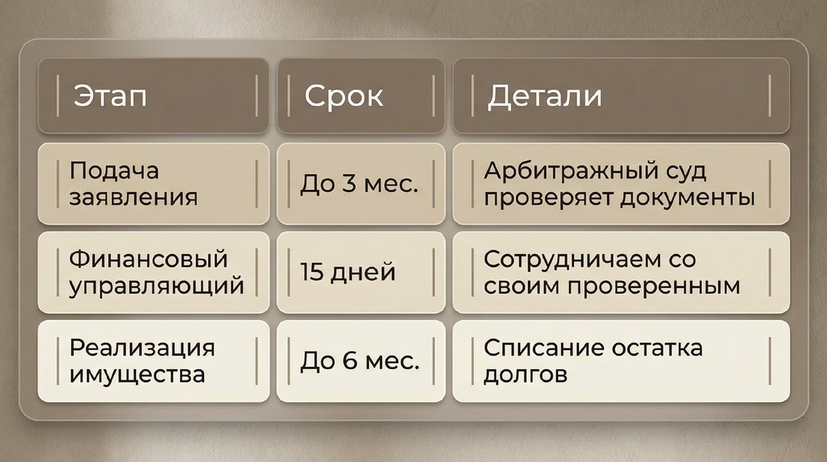 Сроки банкротства физлиц