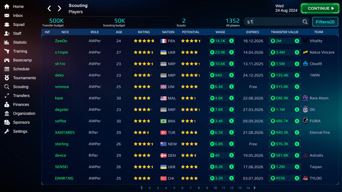    Галерея игры Esports Manager 2026