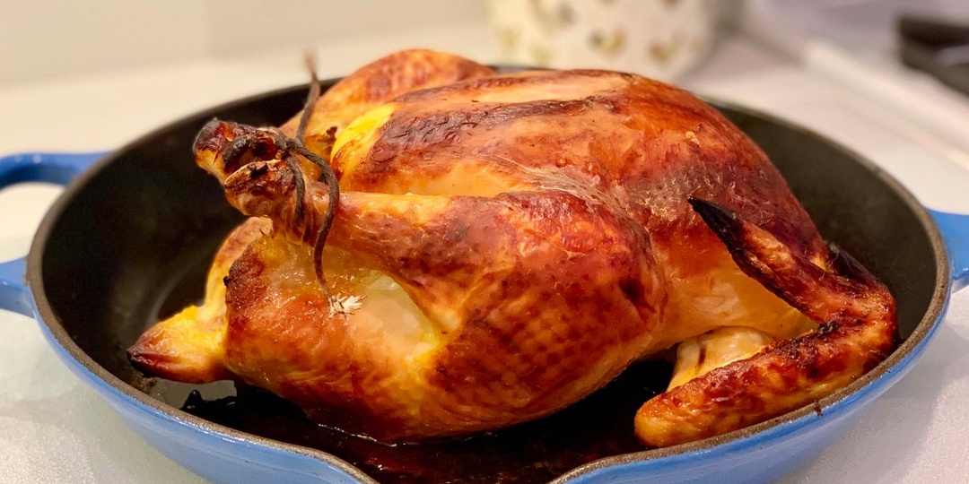 Запекание курицы — двухэтапный температурный режим для сохранения соков внутри мяса