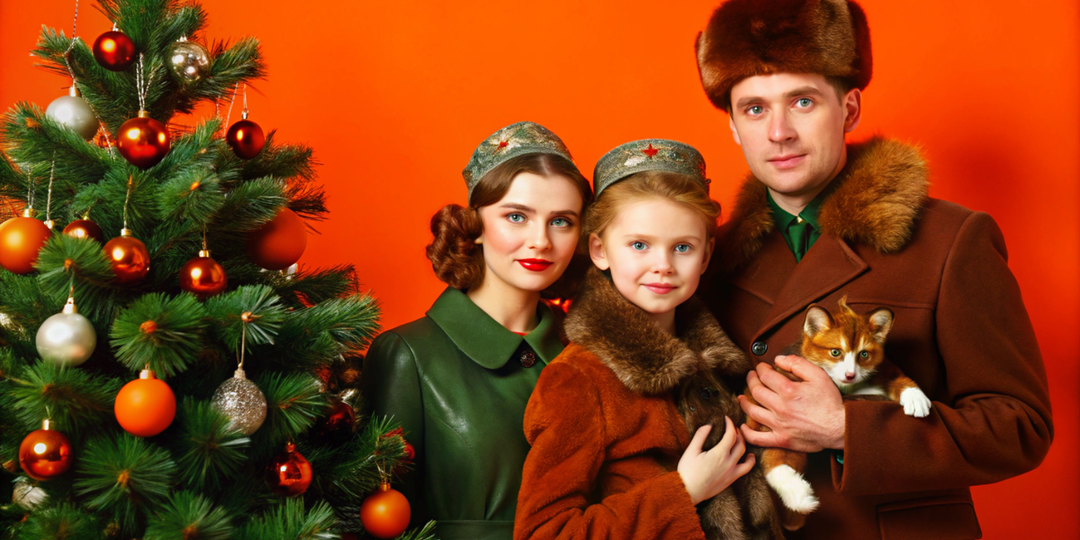 В сети научились превращать семейные фото в советские новогодние открытки — тестируем