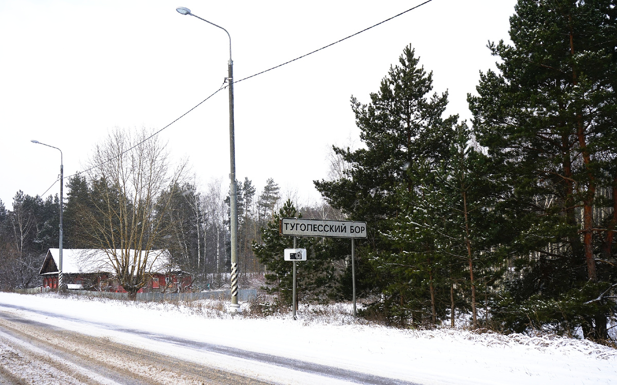 Указатель на въезде в посёлок во 2 половине 2025 г, фото автора