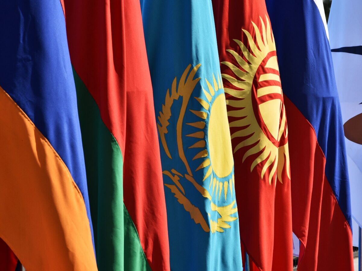   Государственные флаги стран ЕАЭС© РИА Новости . Табылды Кадырбеков