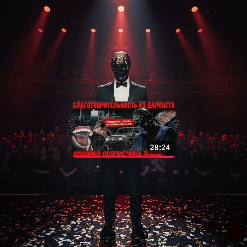 Визуализация созданная автором. Разбор видео: “Подарил ЖИЗНЬ, ЗАВОД… Благотворительность из Даркнета”.