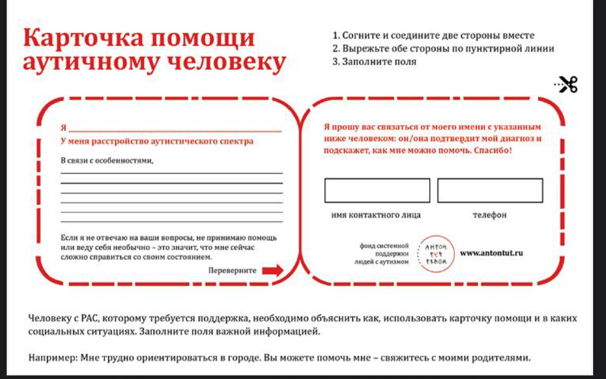 Пример карточки