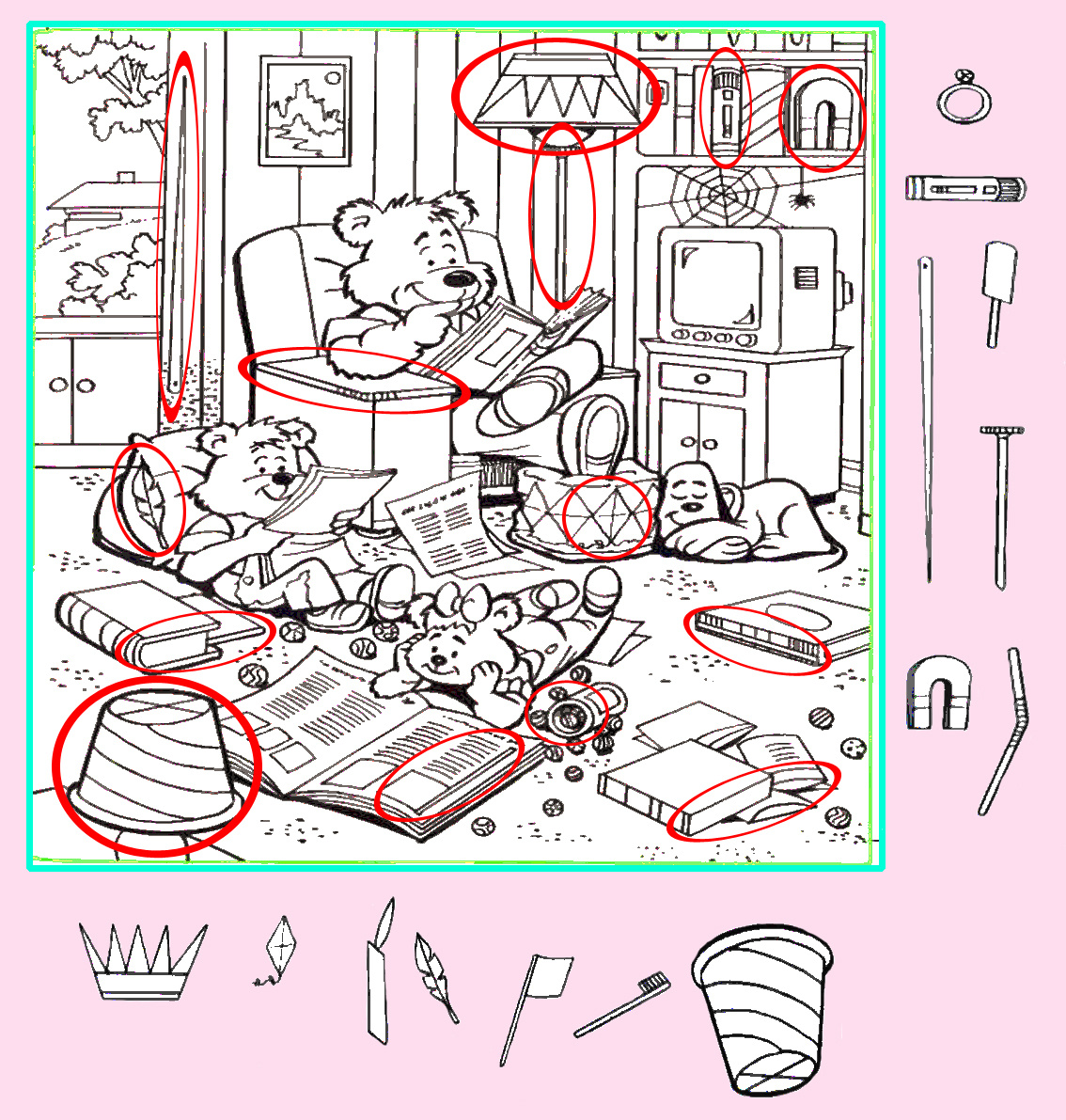 Картинка-ответ (14 предметов). Картинка подготовлена автором