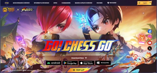    Заставка Magic Chess: Go Go на официальном сайте