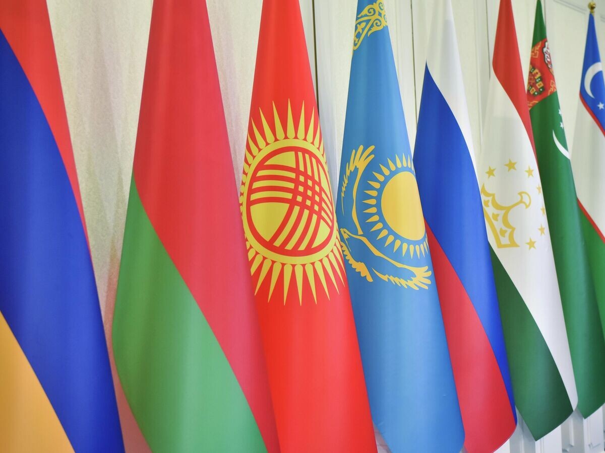    Флаги стран-участниц СНГ | © РИА Новости / Ертай Сарбасов
