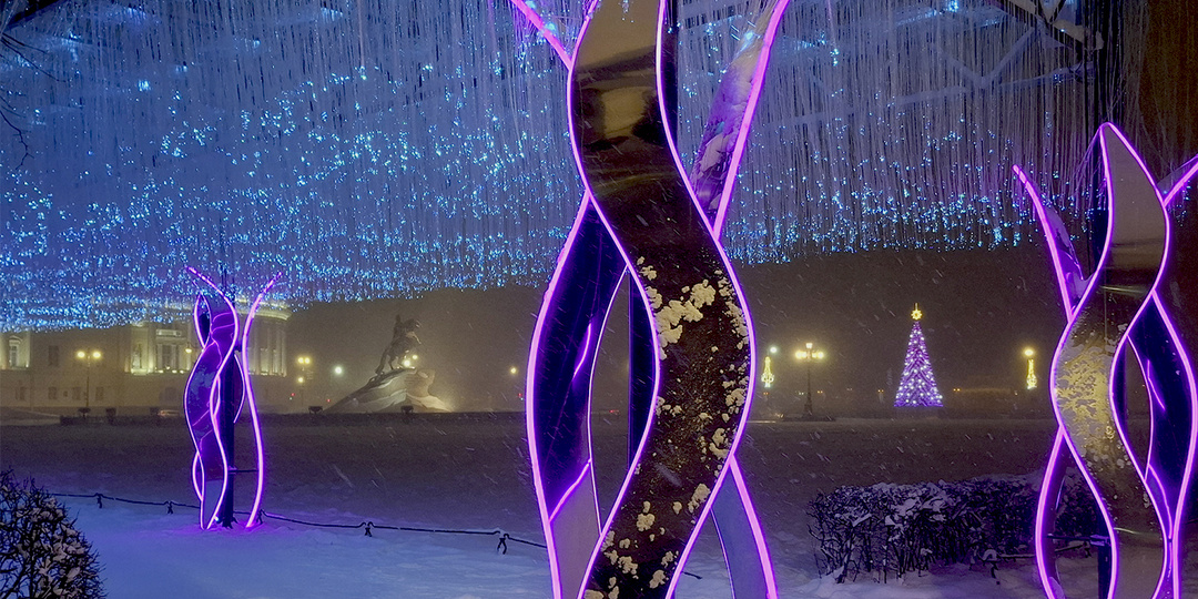 Новогодний Петербург 2026. Новые световые галереи и самые красивые места для фото