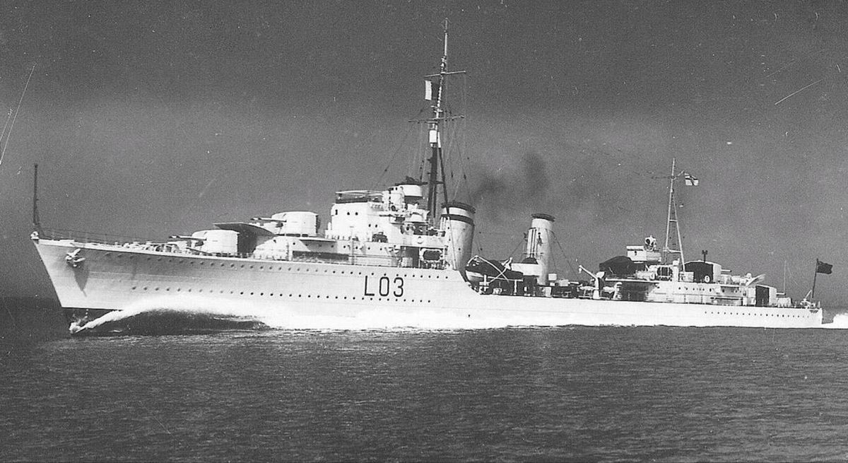 Британский эсминец HMS Cossack