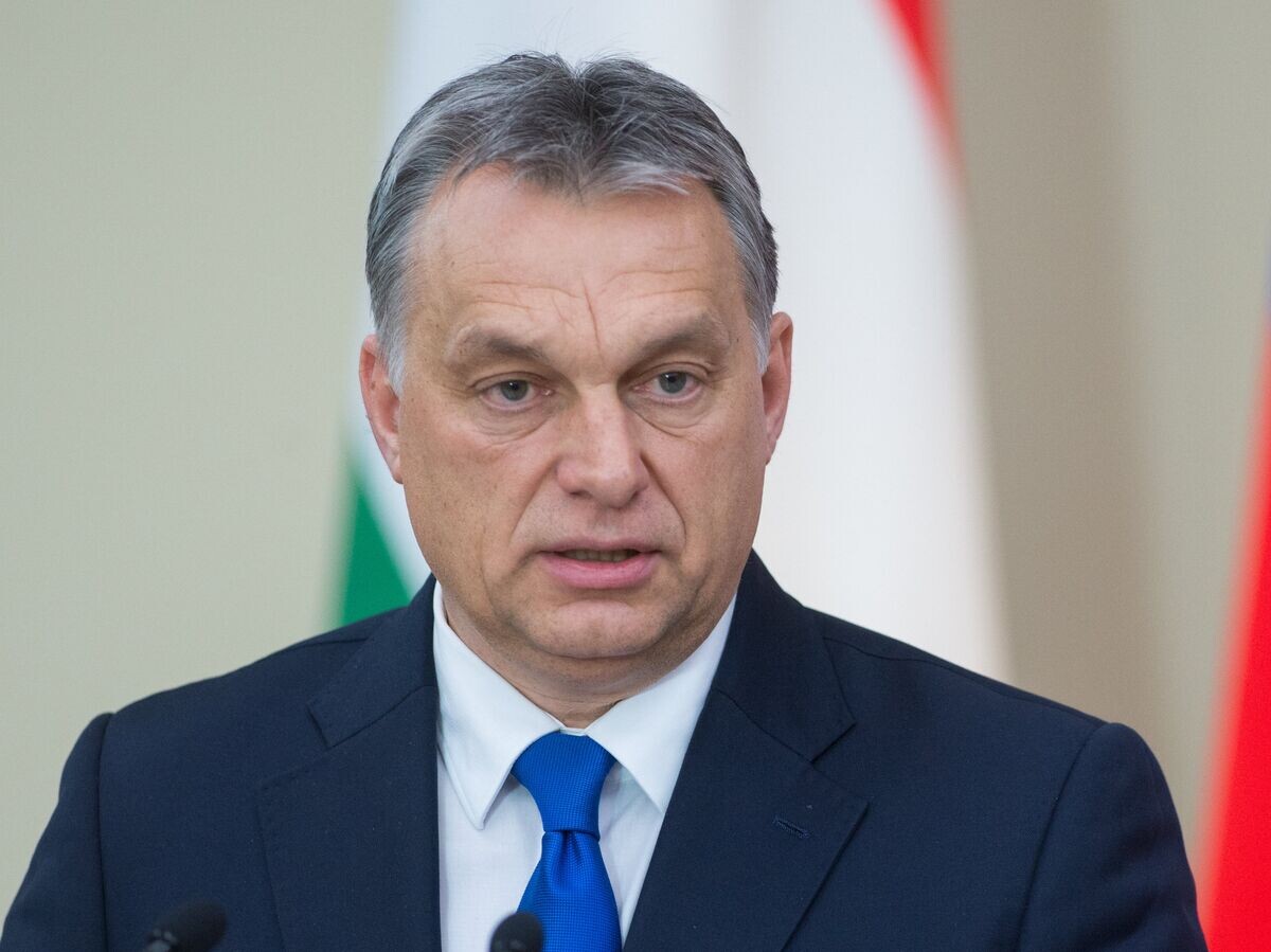    Премьер-министр Венгрии Виктор Орбан во время совместной с президентом России Владимиром Путиным пресс-конференции в подмосковной резиденции Ново-Огарево | © РИА Новости / Сергей Гунеев