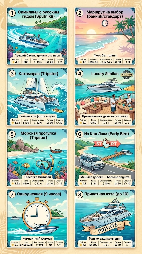 Экскурсии на Симиланские острова