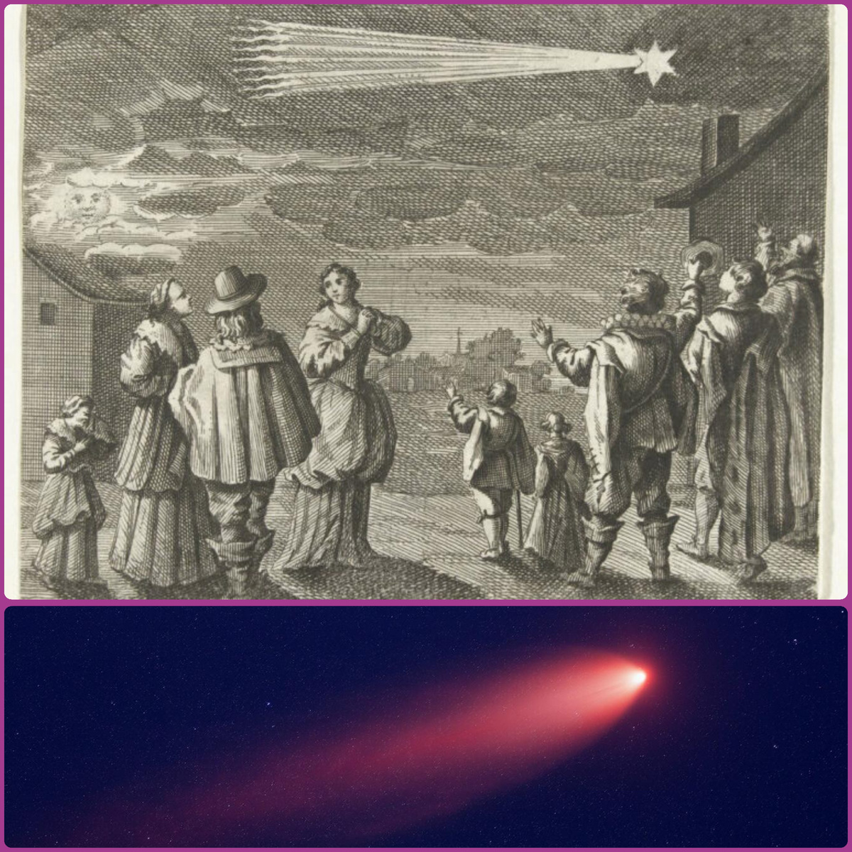 Великую комету 1618 года (ее официальное название C/1618 W1) неспроста так назвали. Эта красная красавица была просто огромной! Ее хвост более чем в три раза превышал размер созвездия Большая медведица! Так Великую комету 1618 года изобразил неизвестный голландский художник.