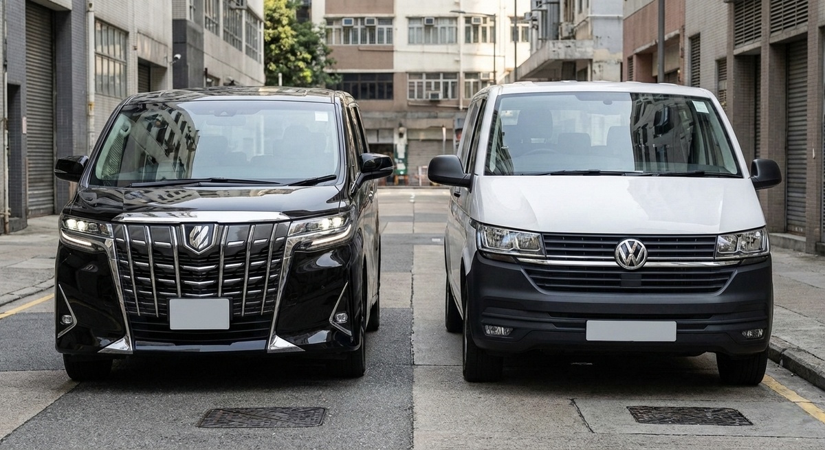 Toyota Alphard (минивэн) / VW Transporter (грузопассажирский)