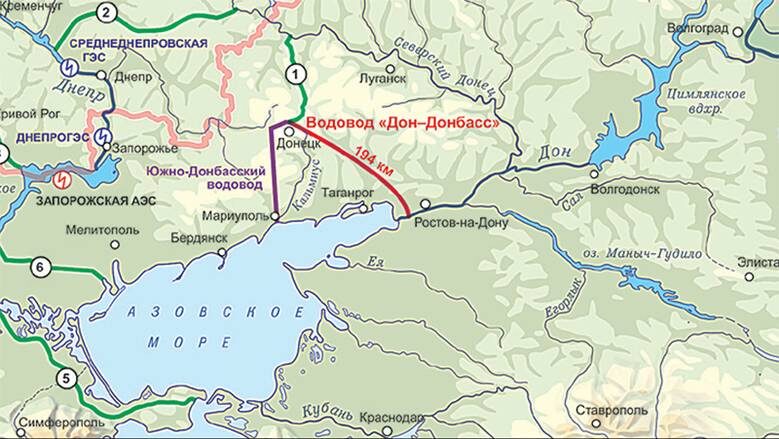    : Вода будет переброшена в бассейн Дона и в Донбасс