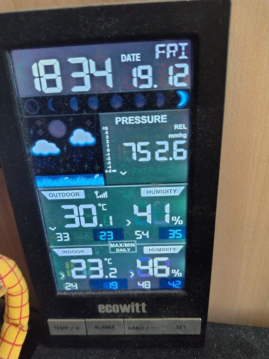 Уже 6.30 вечера, а на улице все еще 30.