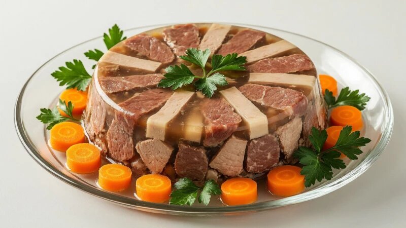     Холодец, блюдо, новогодний стол Нейросети