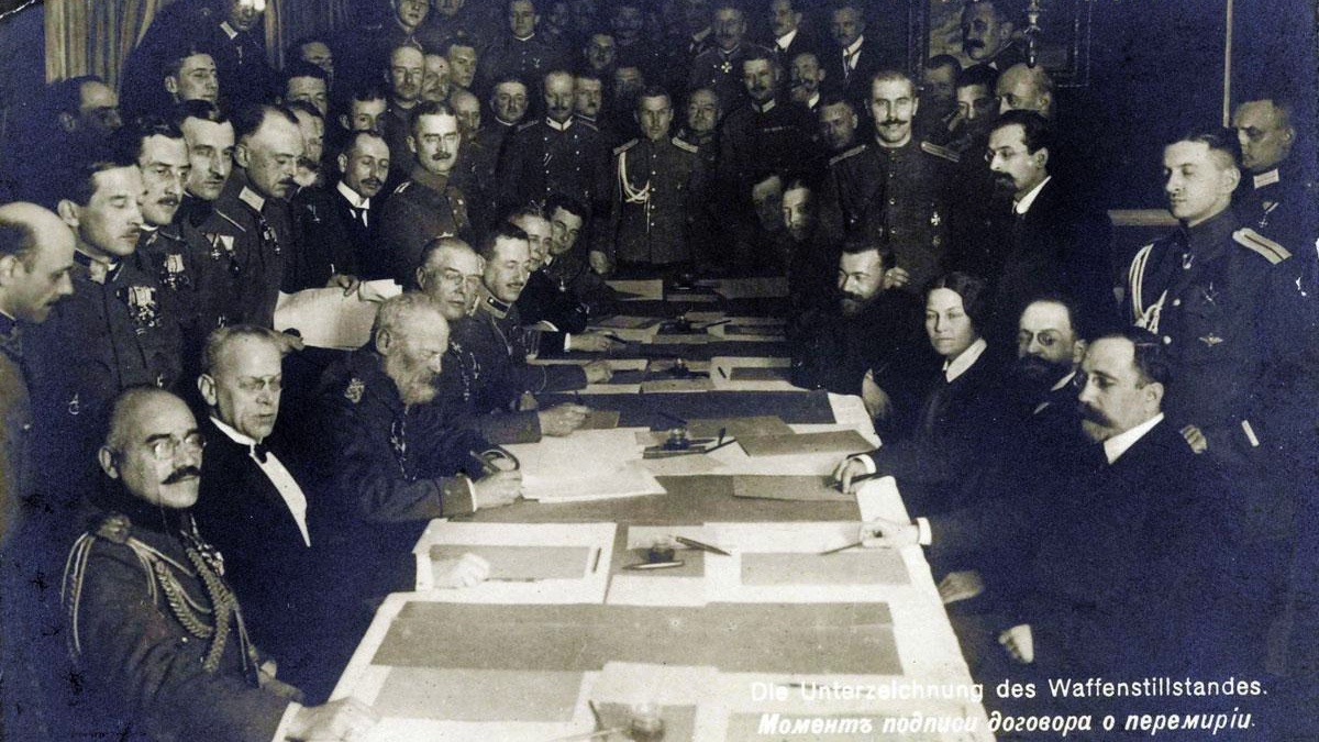 Подписание соглашения о перемирии 15 декабря 1917 года