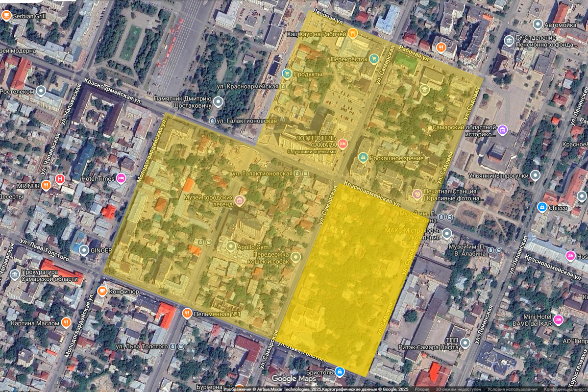 Территория проекта "5 кварталов" (квартал №77 выделен в нижнем правом углу)