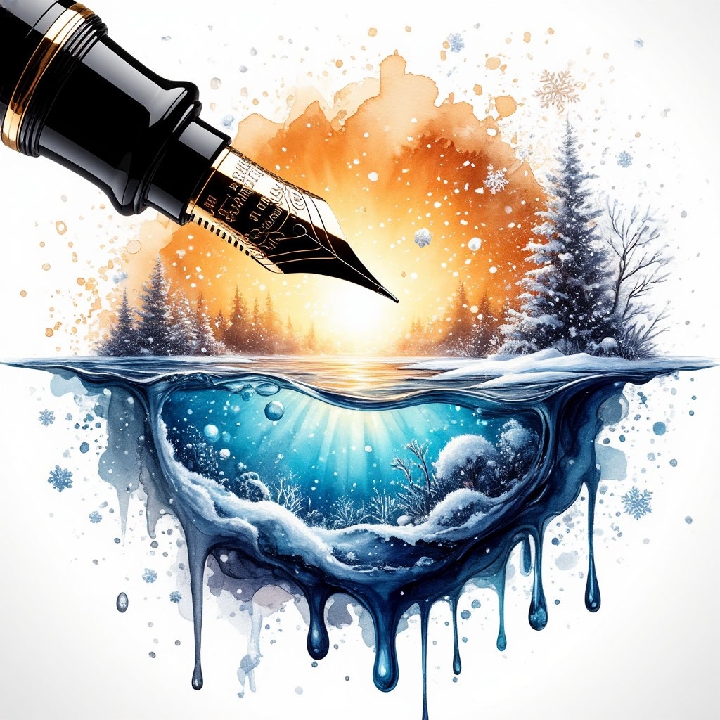 Иллюстрация автора: снег в Севастополе - редкий гость