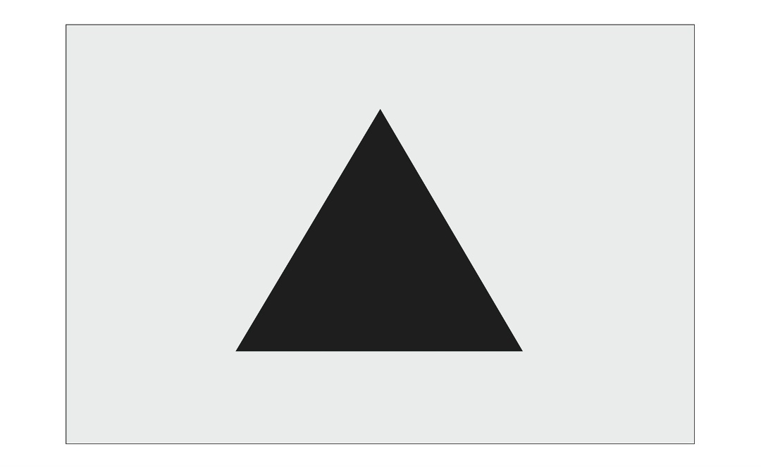 Флаг города Магнитогорска с «черным треугольником», который означает залежи железной руды и гору Магнитную