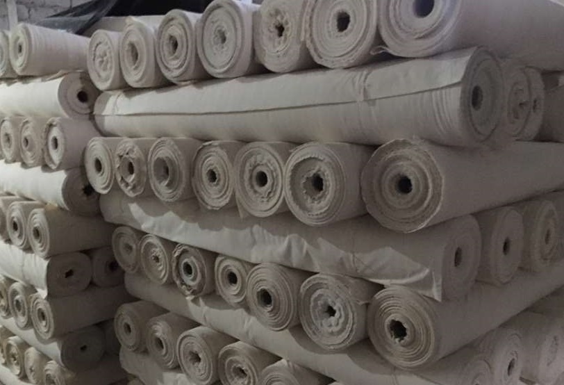 Рулоны суровой ткани