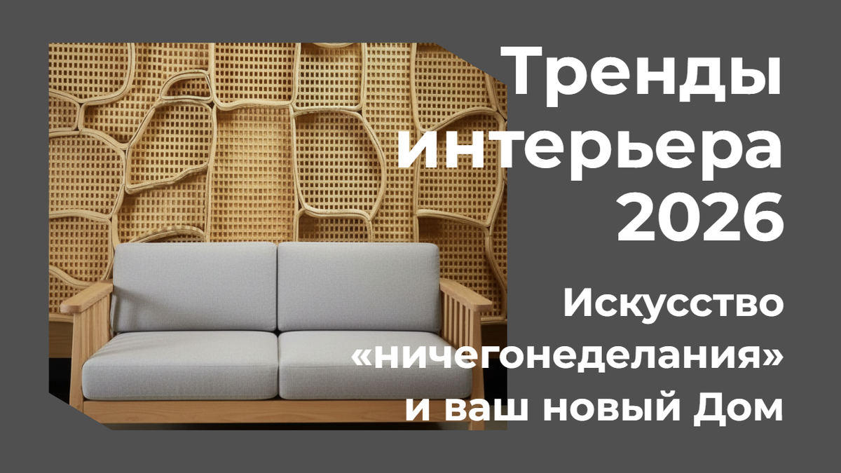 Тренды интерьера-2026. Искусство «ничегонеделания» и ваш новый Дом