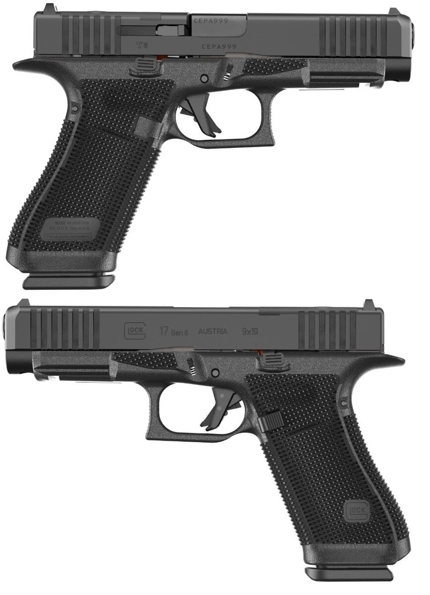 Пистолет "Глок-17" шестого поколения.