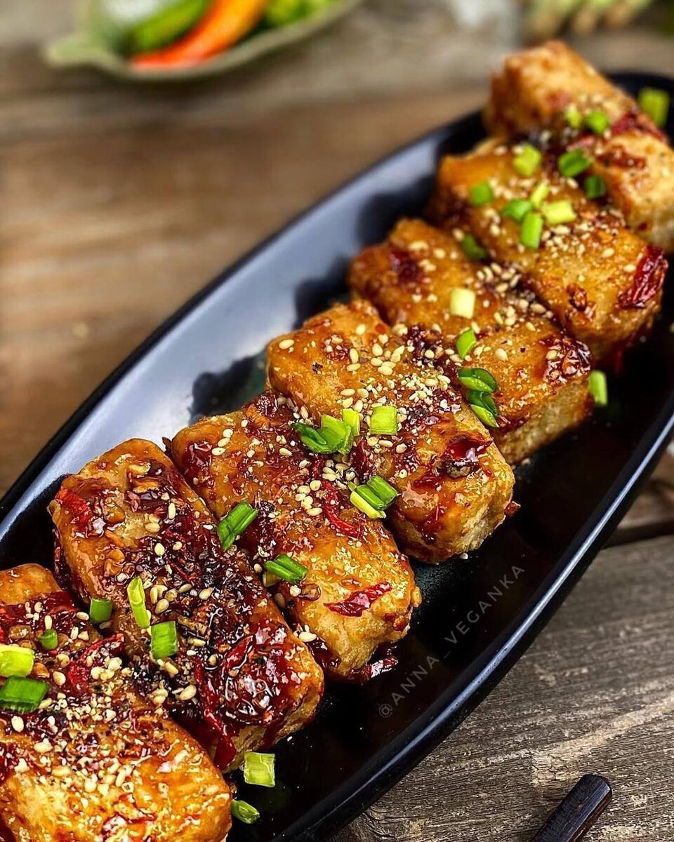 Очень сочное и ароматное блюдо из тофу