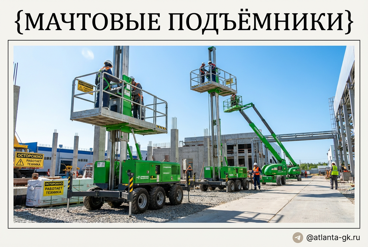    Преимущества мачтовых подъемников для складов и ТЦ Atlanta-gk